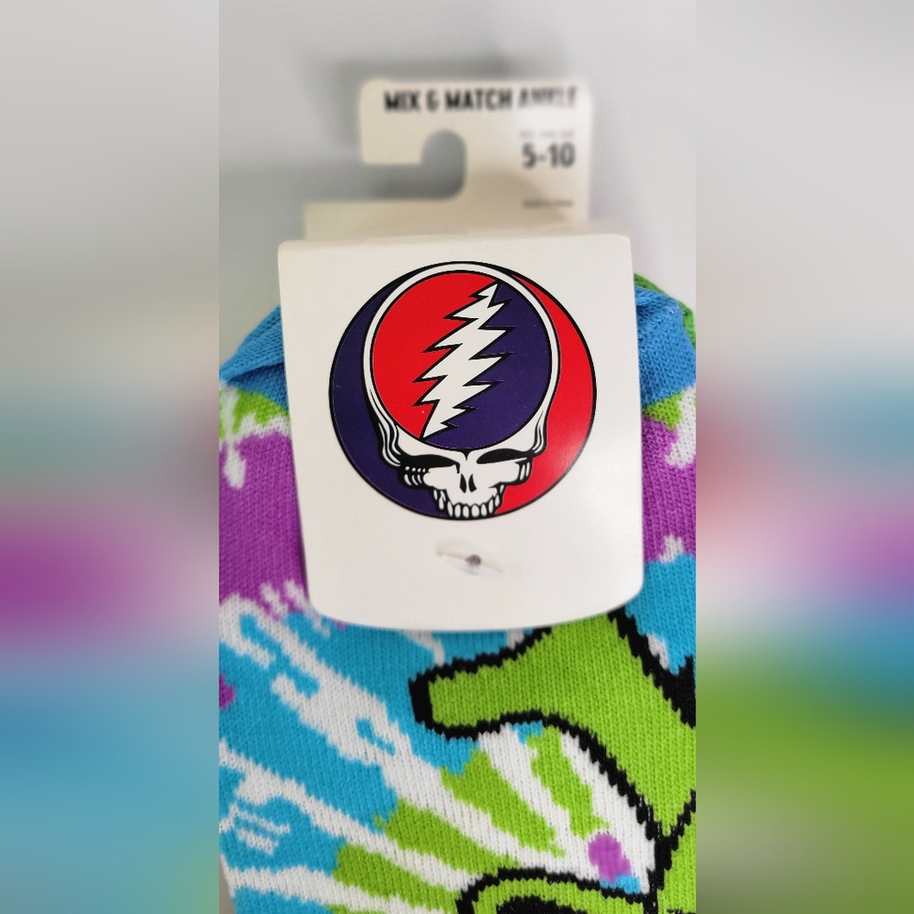 NWT - Grateful Dead - Tie Dye Ankle Socks - 5 Pair - Size 5-10 - Picture 4 of 9
